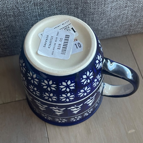 [Set of 2]  Polish Nordic Blue Evergreen Mug + Hedgehog Brush Ornament (NIB/NWT) - Picture 9 of 11